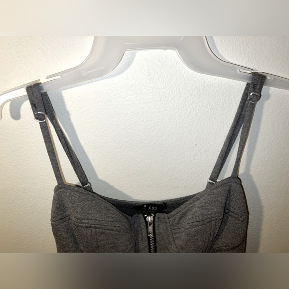 Forever 21 Gray & Black Bustier Mini Dress! Size Medium. - Picture 3 of 7